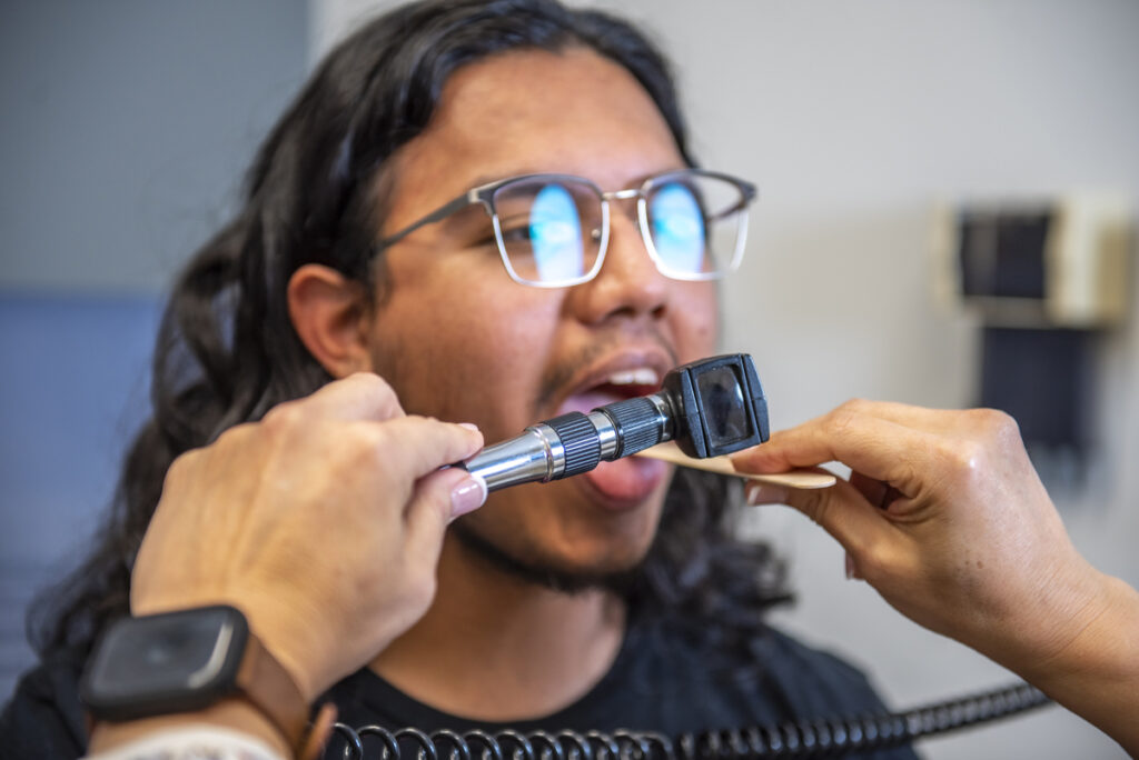 a patient getting treated at an Access Total Care walk-in clinic